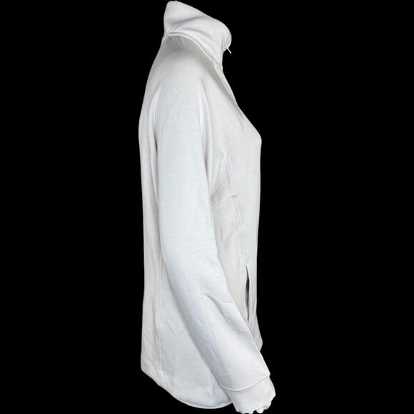 Cuddl Duds Smooth Knit Jersey Full Zip Jacket Pumice Stone Medium NWOT Mock Neck - Picture 9 of 14